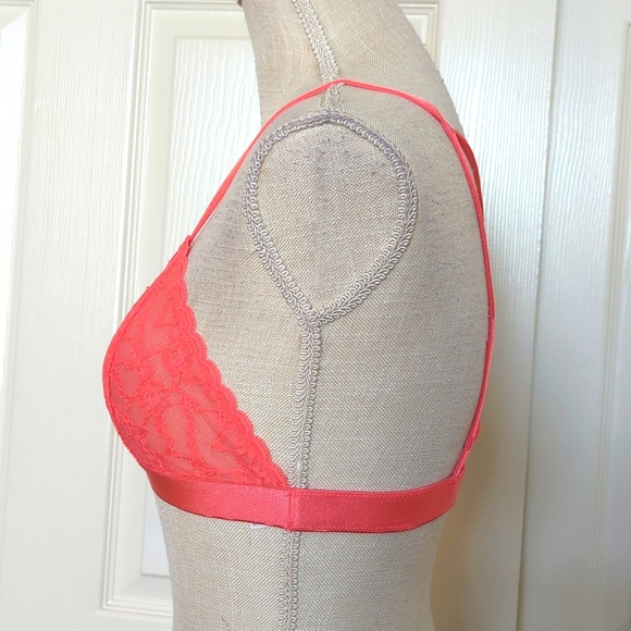 Victoria Secret Coral Pink Cross back Bralette - Picture 3 of 5